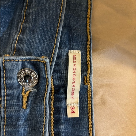 Vintage Levi Jeans Super Skinny Size 34 - Picture 2 of 4